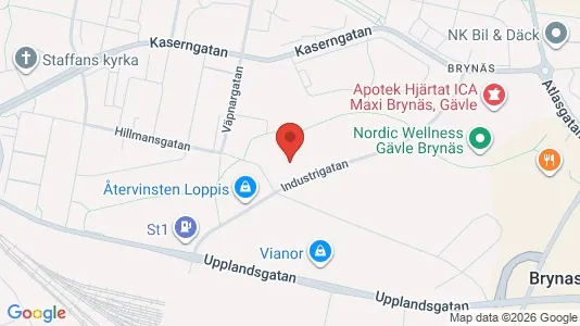 Werkstätte zur Miete i Gävle – Foto von Google Street View