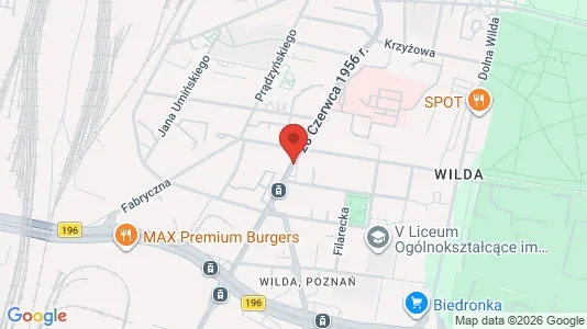 Office spaces for rent i Poznań - kort over placeringen