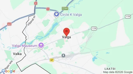 Office spaces for rent i Valga - kort over placeringen