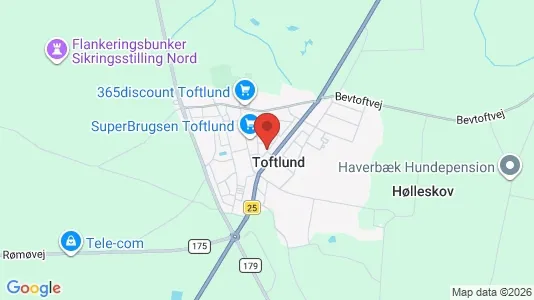 Kaupat Vuokrattavana i Toftlund - Kuva Google Street Viewstä
