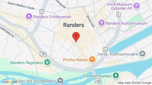 Kantorruimte te huur i Randers C - kort over placeringen