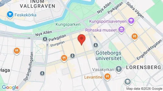 Kontorlokaler til leje i Gøteborg Centrum - kort over placeringen
