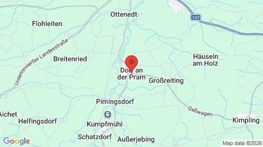 Büros zur Miete i Dorf an der Pram - kort over placeringen