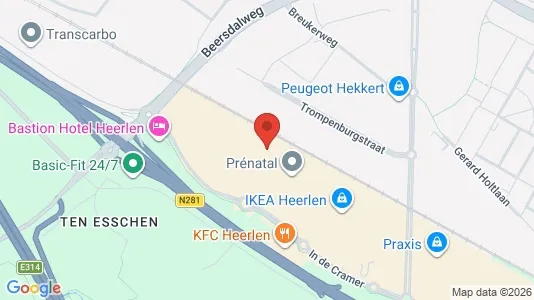Nieruchomości komercyjne Do wynajęcia i Heerlen - kort over placeringen
