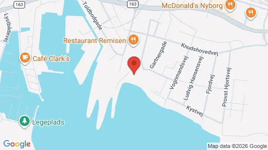 Toimistotilat Vuokrattavana i Nyborg - Kuva Google Street Viewstä
