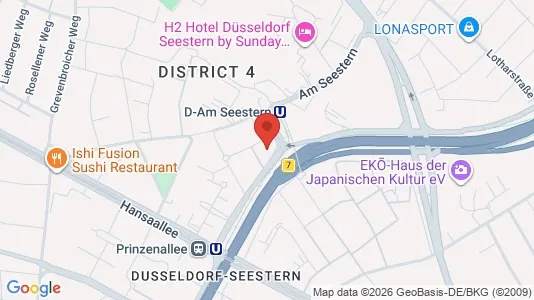 Gewerbeflächen zur Miete i Düsseldorf - kort over placeringen