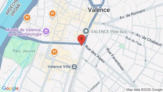 Lokaler til leje i Valence - kort over placeringen
