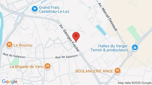 Commercial properties for rent i Montpellier - kort over placeringen