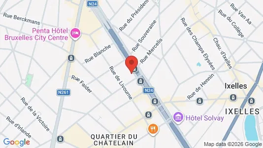 Commercial properties for rent i Brussels Elsene - kort over placeringen