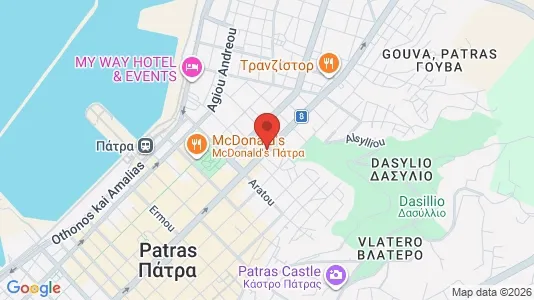 Kantorruimte te huur i Patras - kort over placeringen
