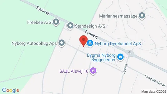 Toimistotilat Vuokrattavana i Nyborg - Kuva Google Street Viewstä