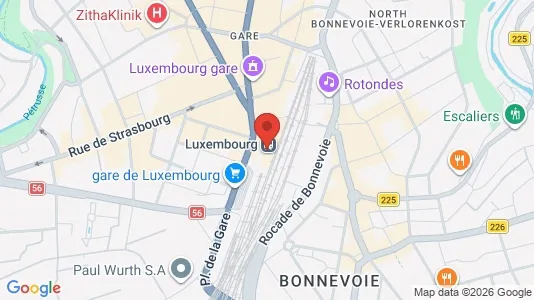 Office spaces for rent i Luxembourg - kort over placeringen