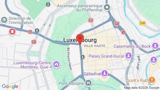 Kontorlokaler til leje i Luxembourg - kort over placeringen