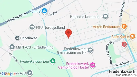 Varastot Vuokrattavana i Frederiksværk - Kuva Google Street Viewstä
