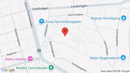 Kantorruimte te huur i Norrköping - kort over placeringen
