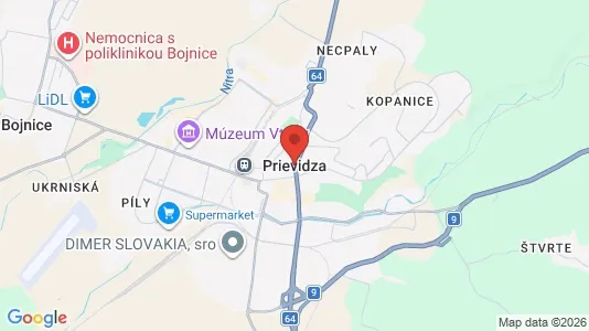 Varastot Vuokrattavana i Prievidza - Kuva Google Street Viewstä