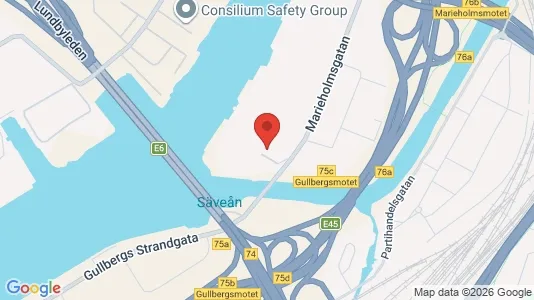 Kontorlokaler til leje i Gøteborg Ø - kort over placeringen