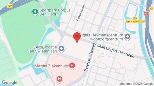 Office spaces for rent i Groningen - kort over placeringen