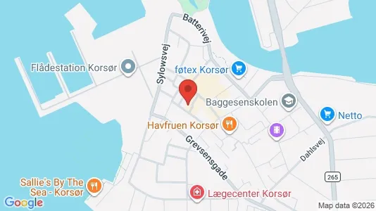 Commercial properties for sale i Korsør - kort over placeringen