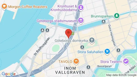 Kontorlokaler til leje i Gøteborg Centrum - kort over placeringen