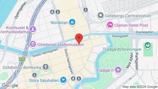 Kontorslokaler för uthyrning i Göteborg Centrum - kort over placeringen