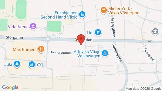 Varastot Vuokrattavana i Växjö - Kuva Google Street Viewstä