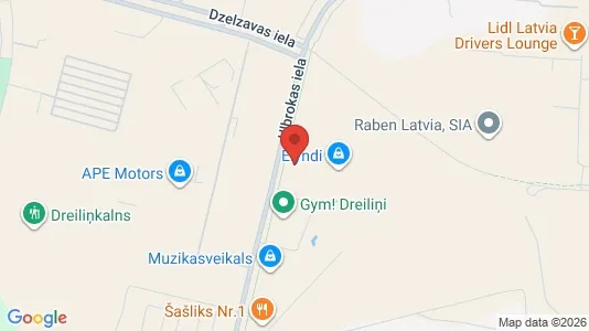 Industrial properties for rent i Riga Dārzciems - kort over placeringen