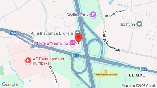 Office spaces for rent i Roeselare - kort over placeringen