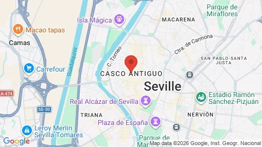 Shops for rent i Sevilla Casco Antiguo - kort over placeringen