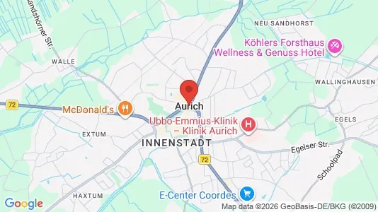 Liikekiinteistöt Vuokrattavana i Aurich - Kuva Google Street Viewstä