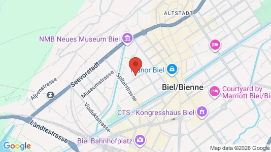 Commercial properties for rent i Biel - kort over placeringen
