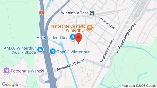 Commercial properties for rent i Winterthur - kort over placeringen
