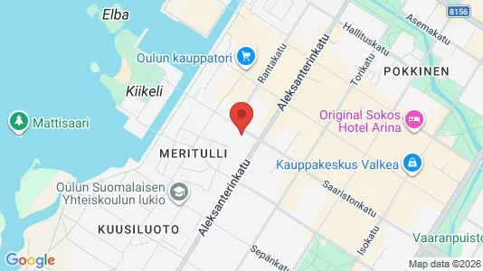 Commercial properties for rent i Oulu - kort over placeringen