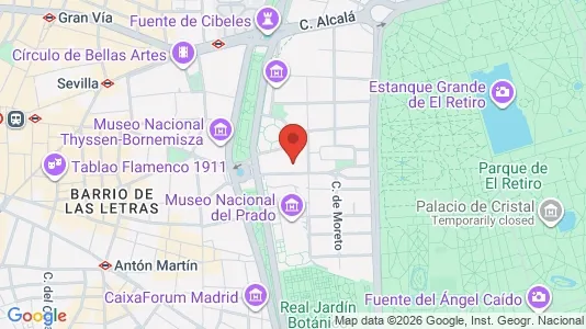 Office spaces for rent i Madrid Retiro - kort over placeringen