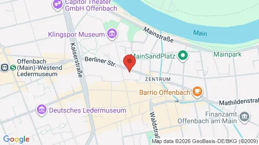 Coworking spaces zur Miete i Offenbach am Main – Foto von Google Street View