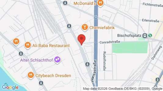 Lokaler til leje i Dresden - kort over placeringen
