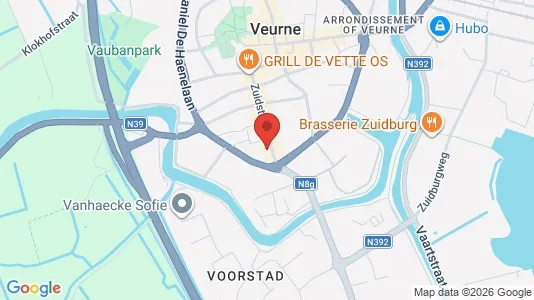 Coworking spaces zur Miete i Veurne - kort over placeringen