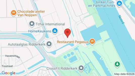 Lokaler til salgs i Ridderkerk - kort over placeringen