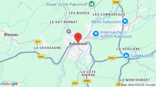 Lokaler til leie i Aubusson – Bilde fra Google Street View