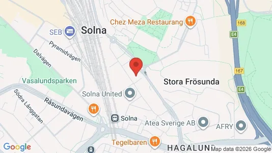 Kontorlokaler til leje i Solna - kort over placeringen