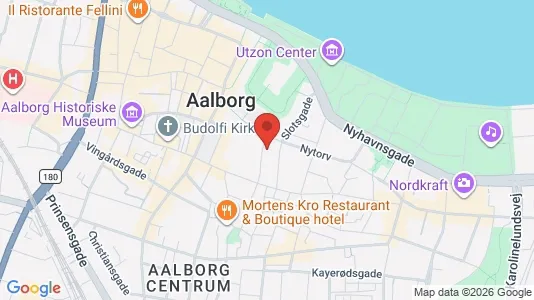 Kontorslokaler för uthyrning i Ålborg Centrum – Foto från Google Street View
