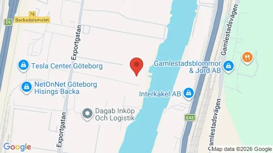 Lager til leie i Göteborg Ø - kort over placeringen