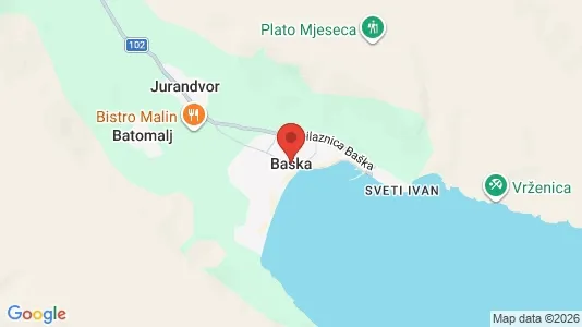 Liikekiinteistöt Vuokrattavana i Baška - Kuva Google Street Viewstä