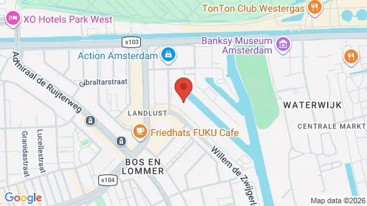 Büros zur Miete i Amsterdam Bos & Lommer - kort over placeringen