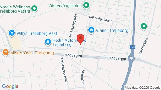 Varastot Vuokrattavana i Trelleborg - Kuva Google Street Viewstä