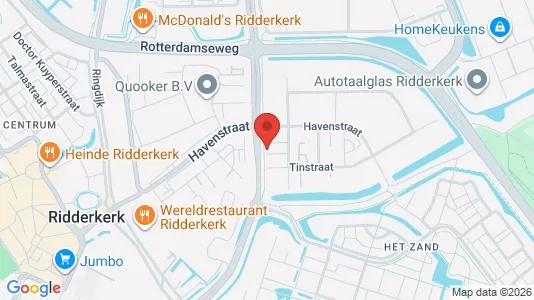 Commercial properties for rent i Ridderkerk - kort over placeringen
