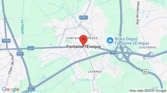 Office spaces for rent i Fontaine-l'Evêque - kort over placeringen