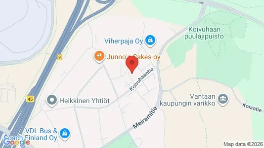 Lager til leie i Vantaa - kort over placeringen