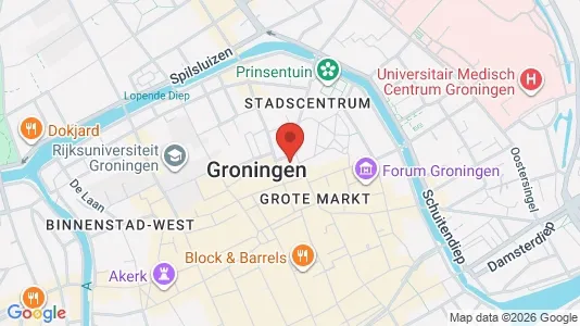 Office spaces for rent i Groningen - kort over placeringen