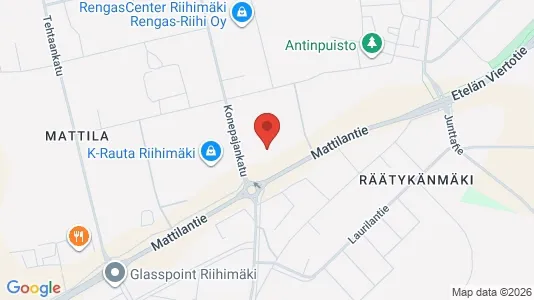 Office spaces for rent i Riihimäki - kort over placeringen